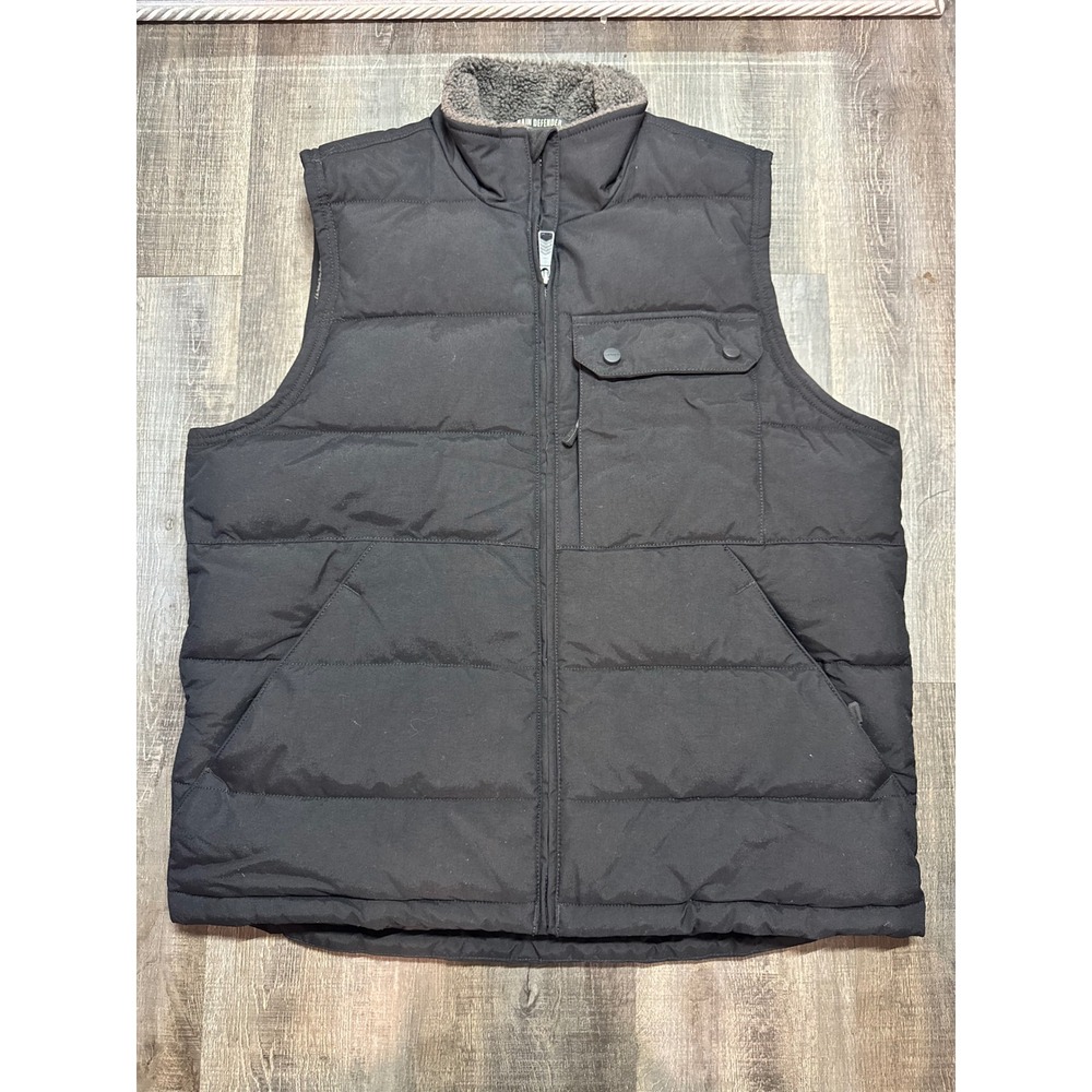 Carhartt Rain Defender Sherpa Lined Vest Mens Medium Black Loose Fit 104395